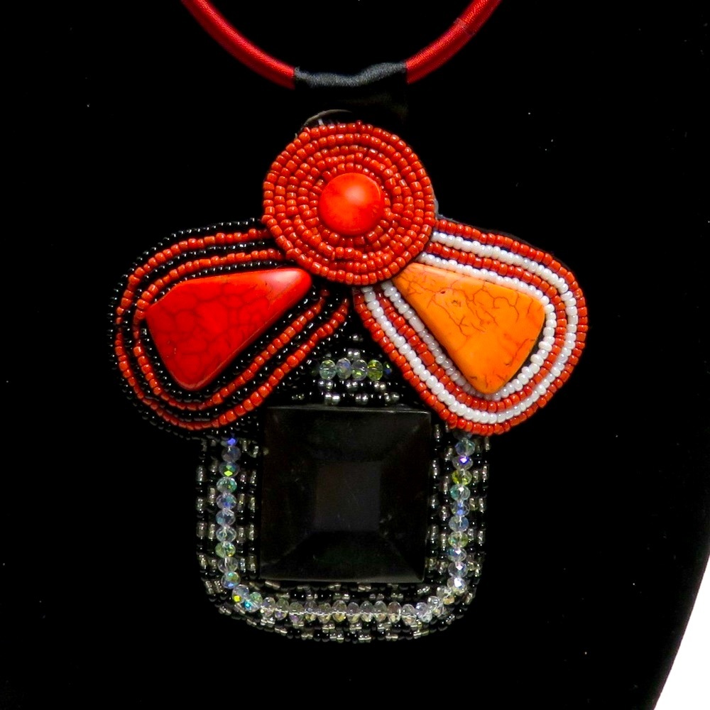 Coral Statement Boho Necklace